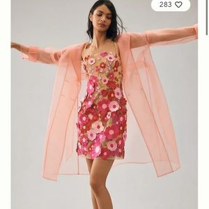 Free People Helsi Structured 3D Floral-Embellished Dress